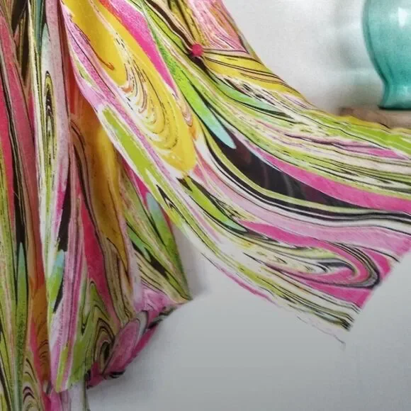 Melissa Paige Pshycadelic Design 1970 Inspired Button Down Shirt. - Picture 4 of 7